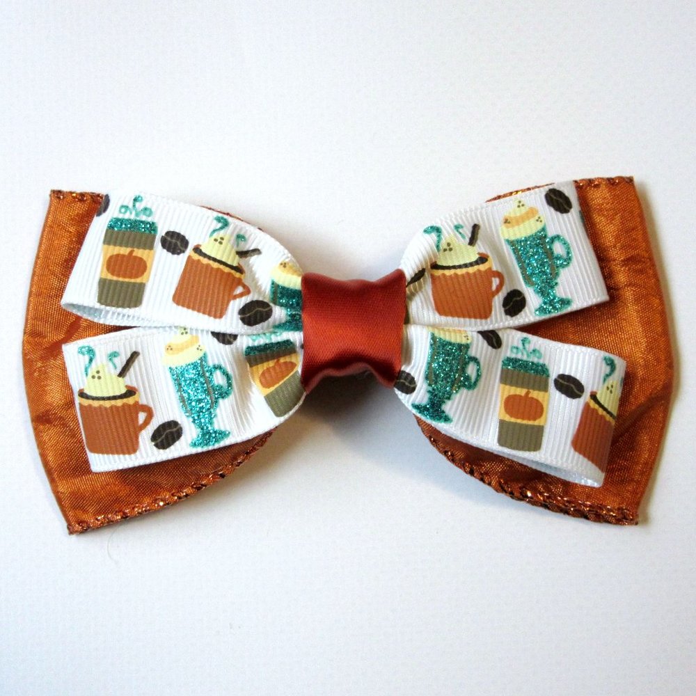PSL Pumpkin Spice Fall Hair Bow Halloween